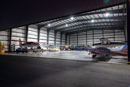 Airplane hanger washing