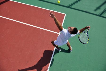 Tennis court cleaning